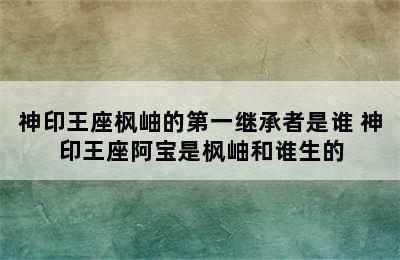 神印王座枫岫的第一继承者是谁 神印王座阿宝是枫岫和谁生的